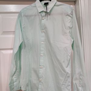Light Green Slim Button Down Dress Shirt